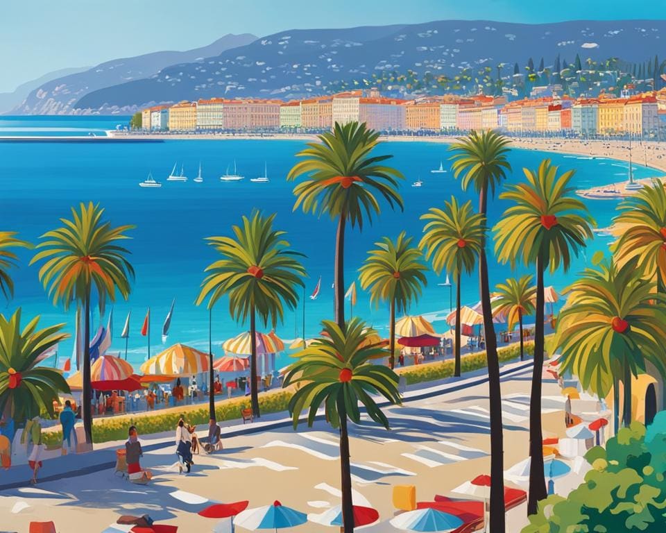 Frankrijk: Een wandeling maken langs de Promenade des Anglais in Nice.
