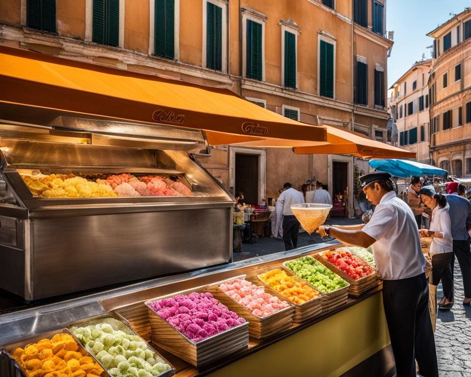 Italië: Genieten van authentieke Italiaanse gelato in Rome.