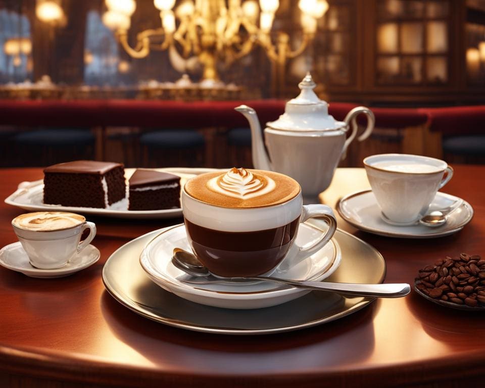 Oostenrijk: Koffie drinken in een traditioneel Weens koffiehuis.