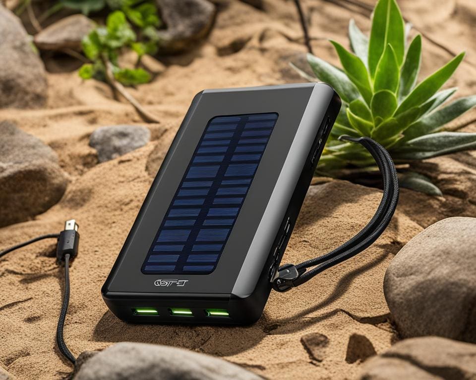 Solar Powerbank - Voor het opladen van apparaten met zonne-energie.