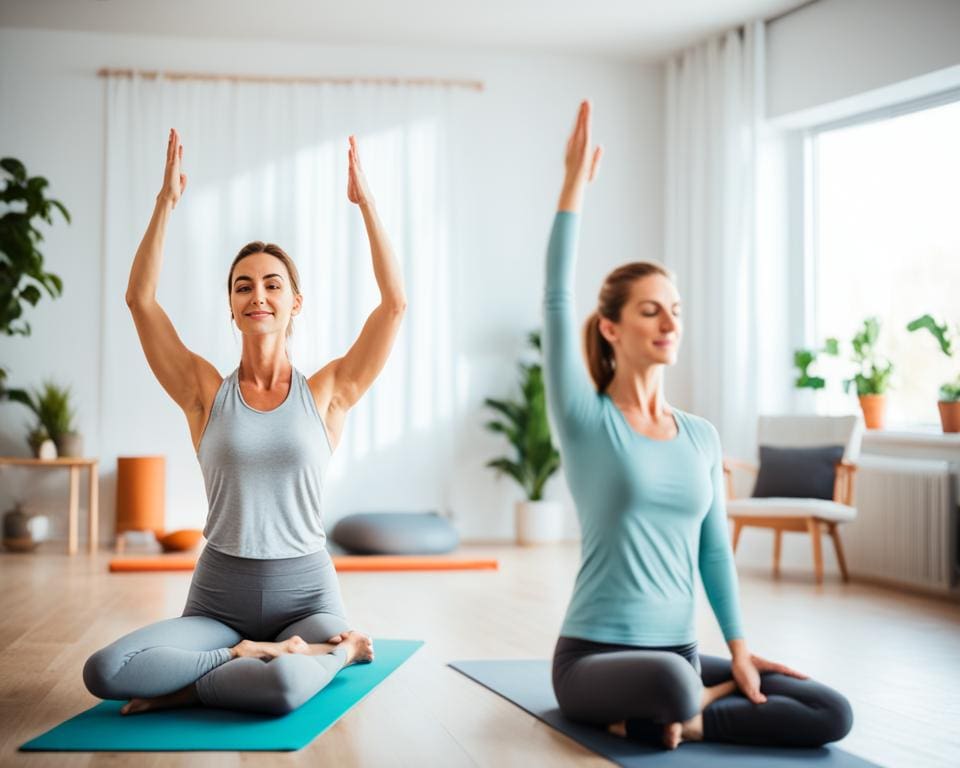 Verschil tussen yoga beoefenen thuis en in een studio