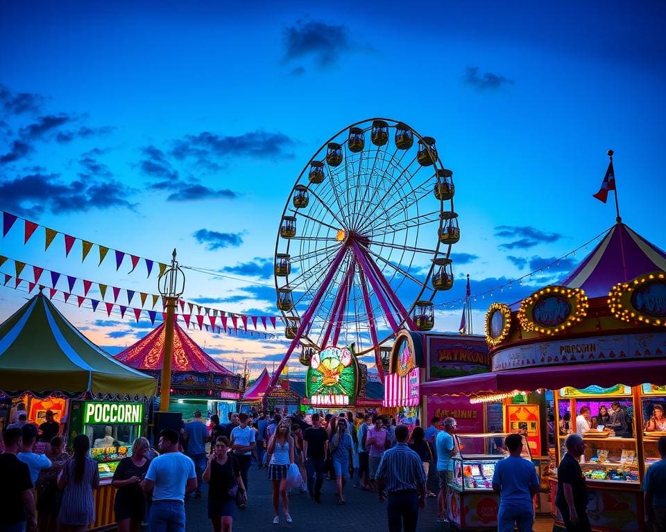 Bezoek een kermis voor een dag vol plezier en lekkernijen