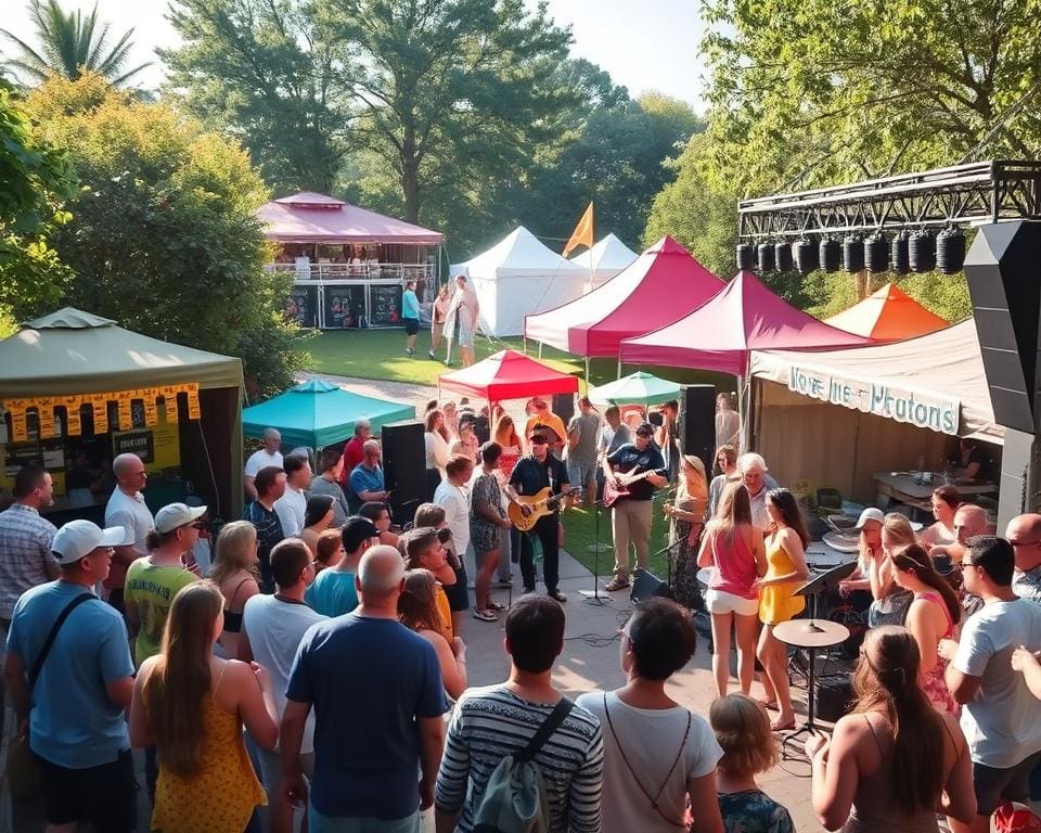 Bezoek een kleinschalig muziekfestival met lokale bands