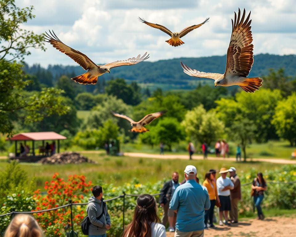 Bezoek een roofvogelshow in een natuurrijk park