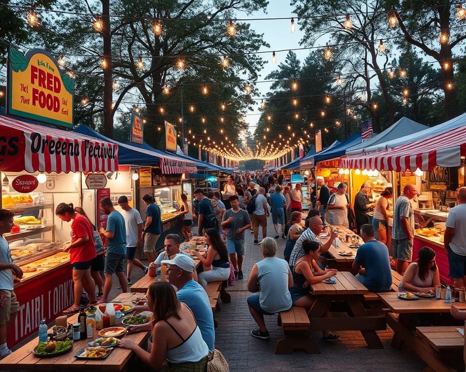 Bezoek een street food festival voor een smaakvolle avond