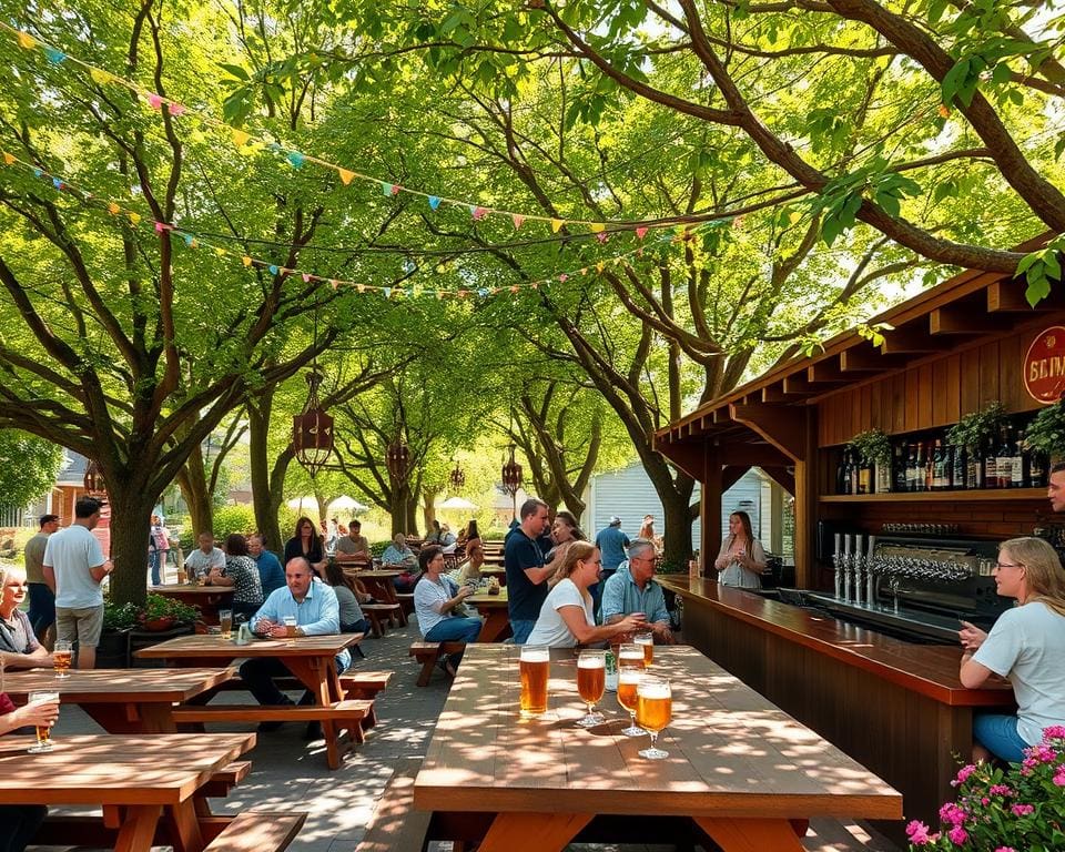 De aantrekkingskracht van een biergarten