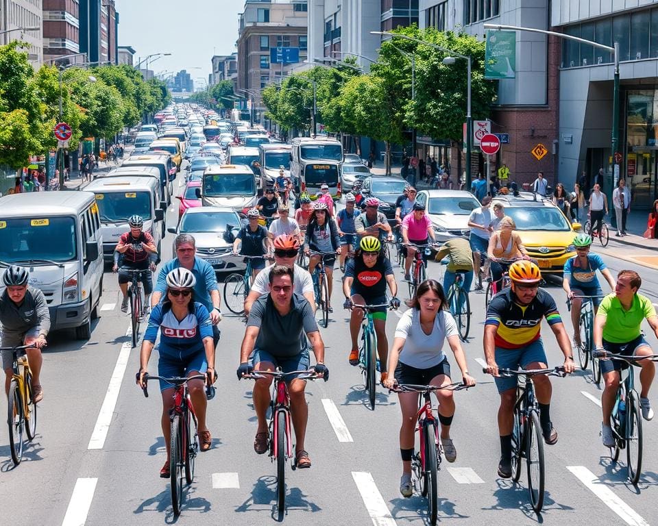 Fietsen in druk verkeer: Hoe je veilig blijft