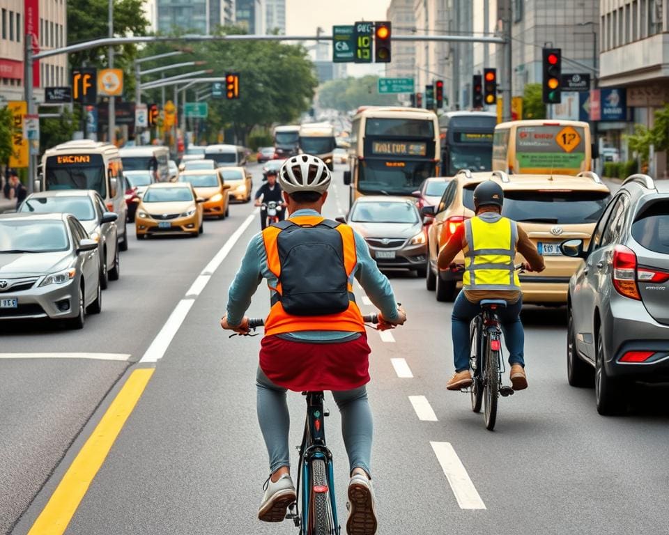 Fietsveiligheid tips voor fietsen in druk verkeer