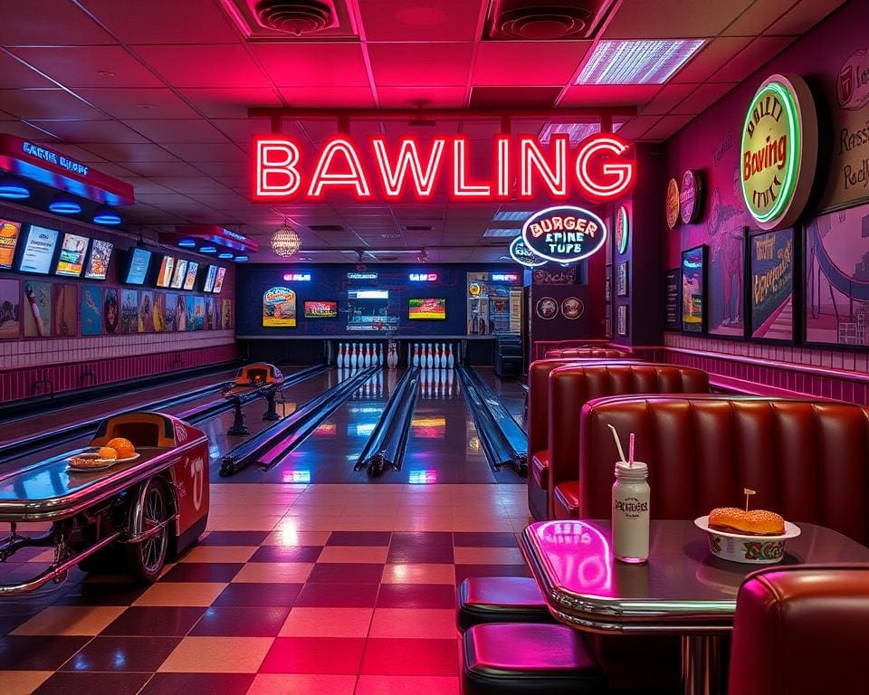 Ga bowlen en geniet van een diner in retrostijl