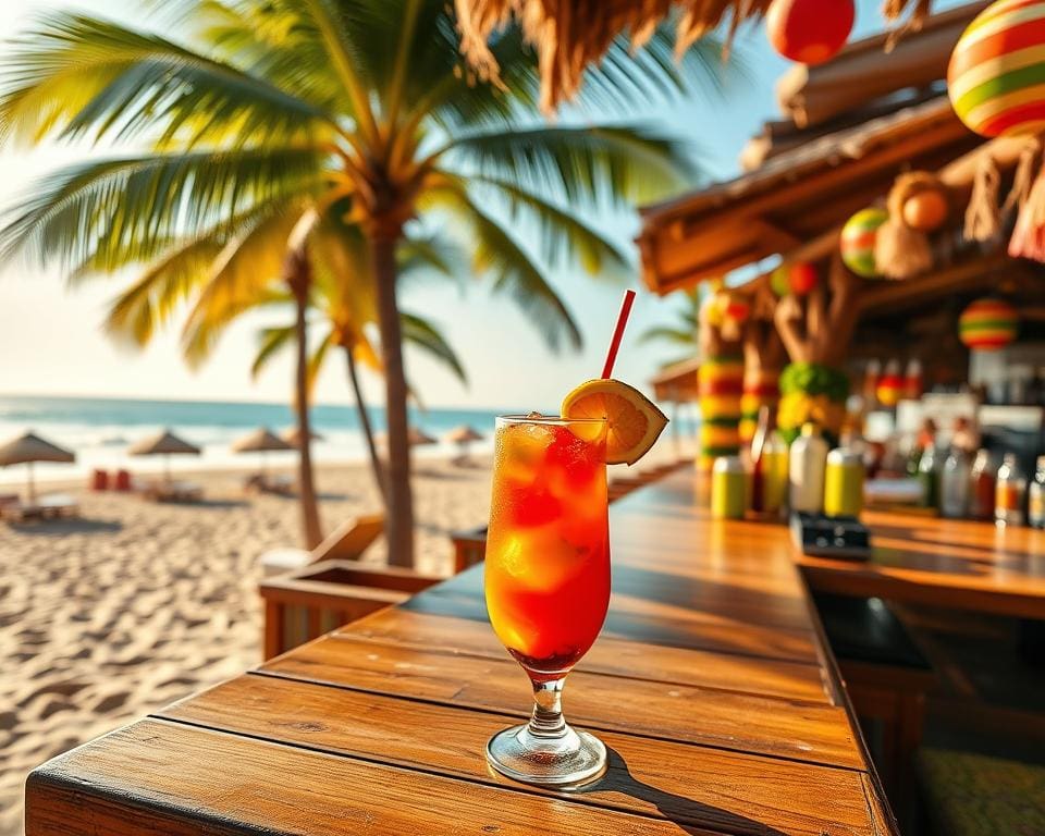 Geniet van een zomerse cocktail in een strandbar