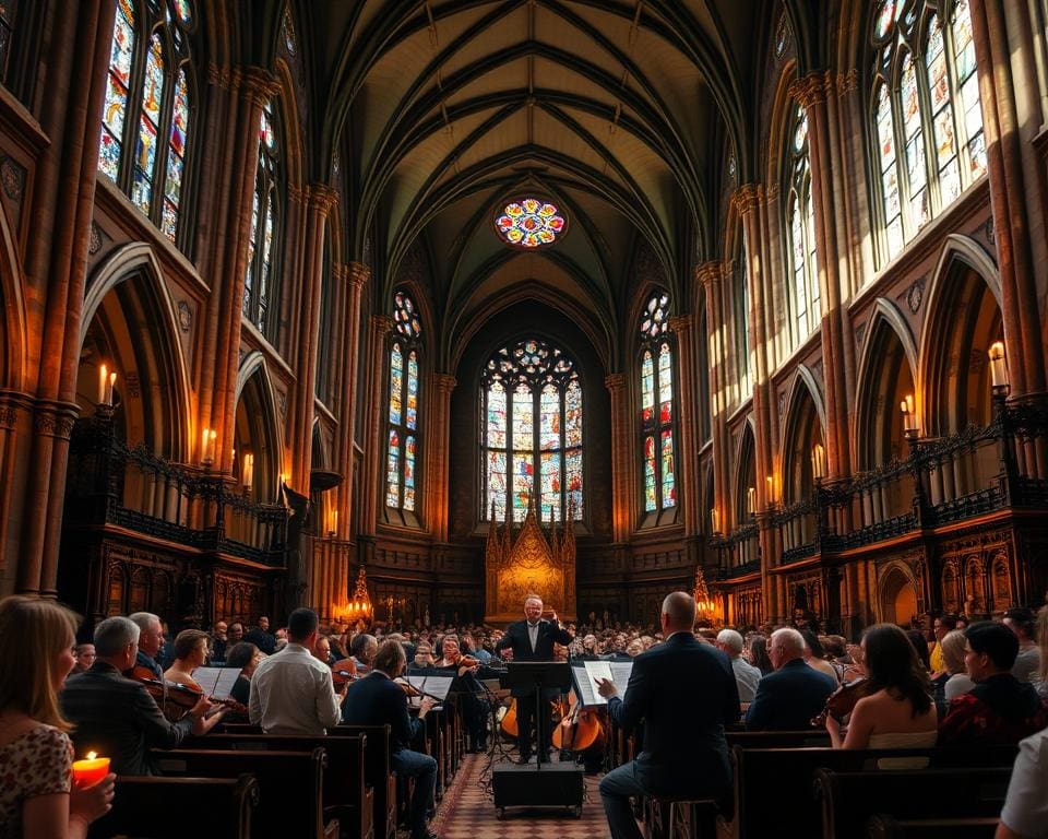 Muziekoptreden in oude kerk