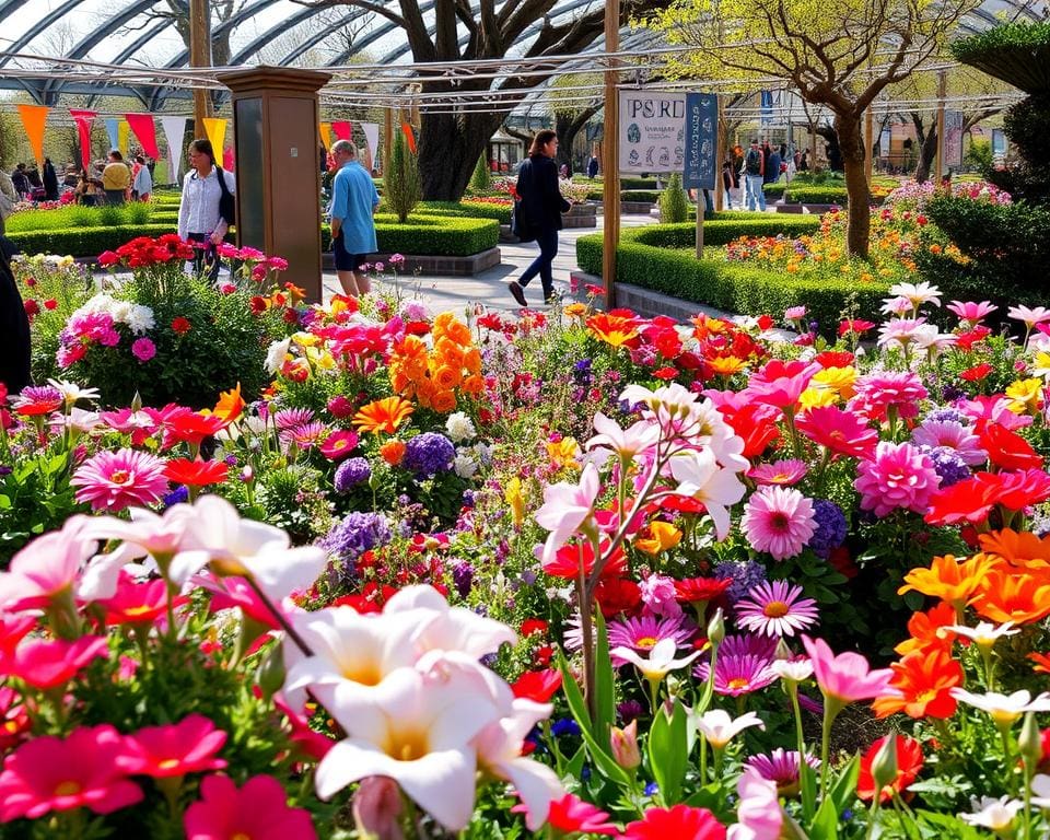 Ontdek botanische tuinen tijdens een lente festival