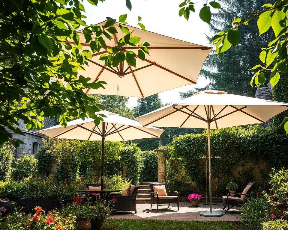 Parasols voor in de tuin