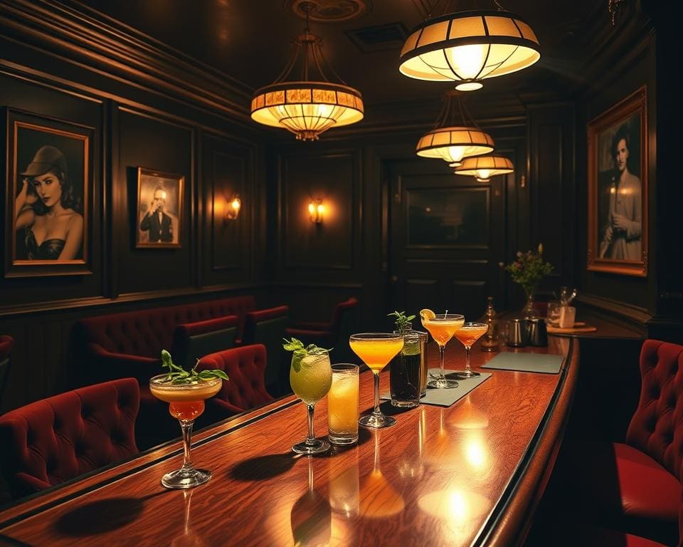 sfeer van een speakeasy bar