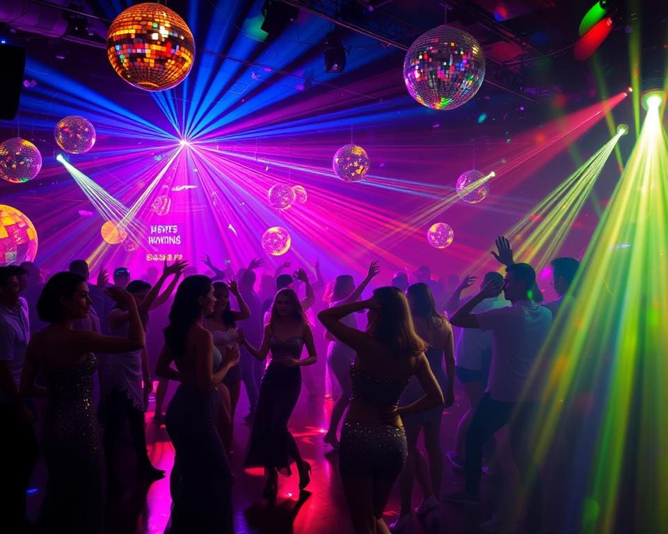 Discotheeknacht met energieke beats en themafeest