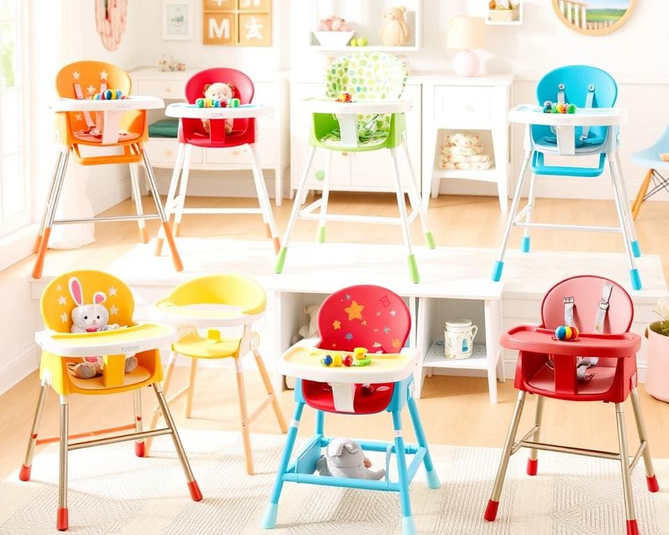 Diverse ontwerpen kinderstoelen