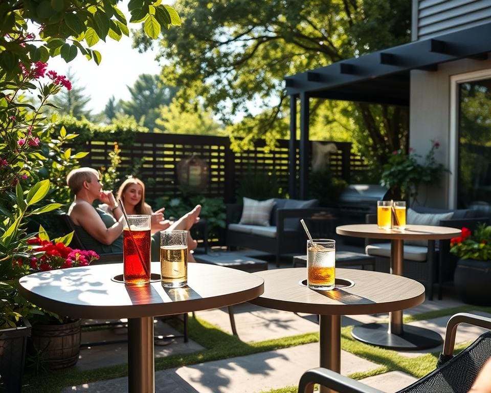 voordelen van tuinmeubelen met drankhouders