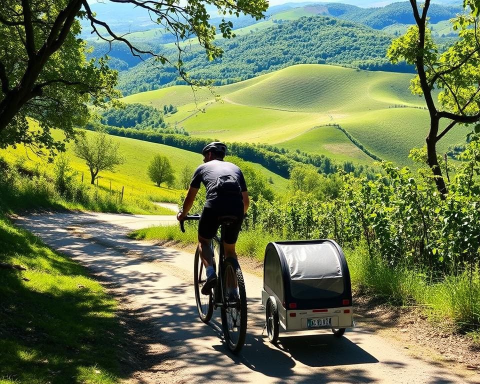 Hoe reis je met een fietsaanhanger door heuvels?