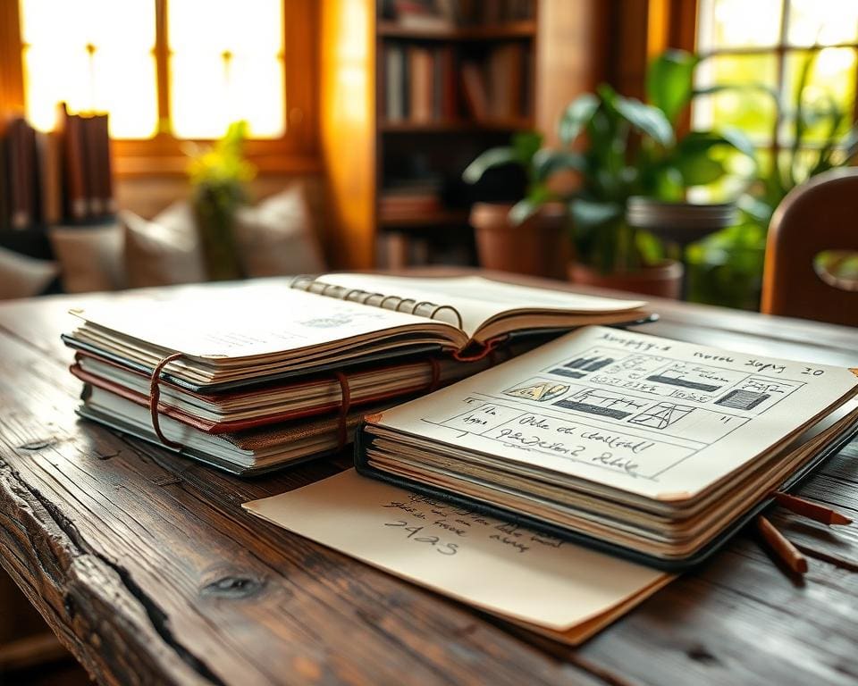Notitieboeken voor reflectie en plannen