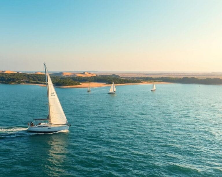 De vrijheid van zeilen voor de kust bij Knokke