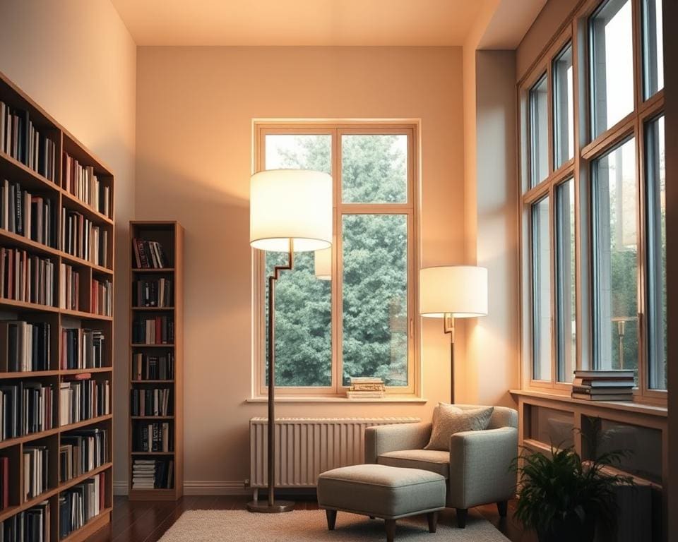 Een staande lamp die sfeer brengt in de leeshoek