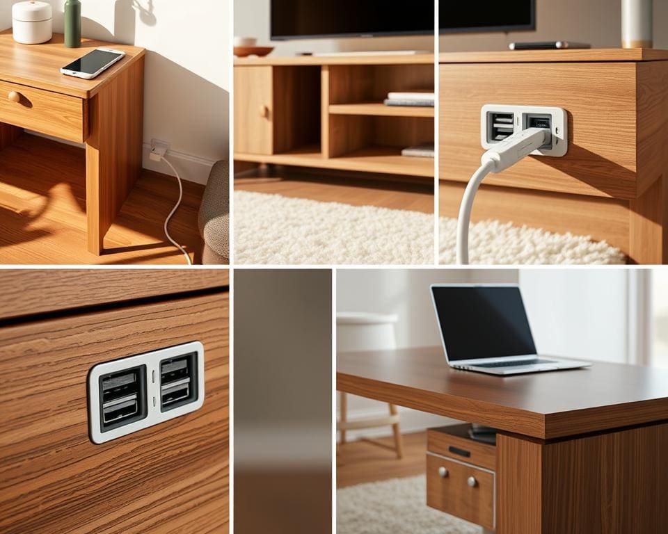 Hoe verwerk je USB-oplaadpunten in meubels?