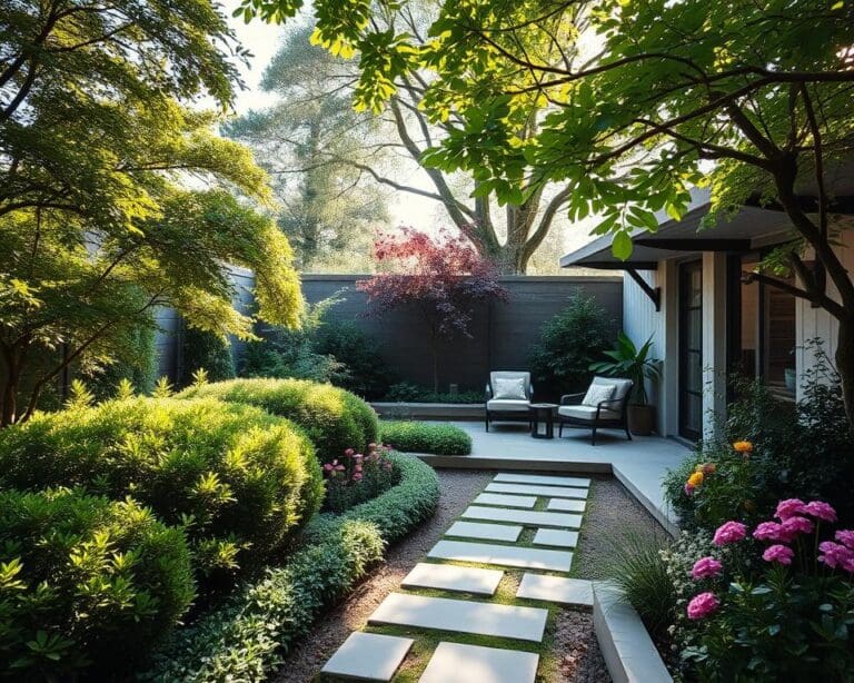 Hoe richt je een kleine tuin ruimtelijk in?