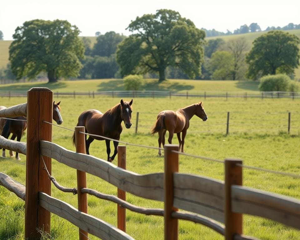 Waarom een kastanjehout afsluiting ideaal is voor paardenweides
