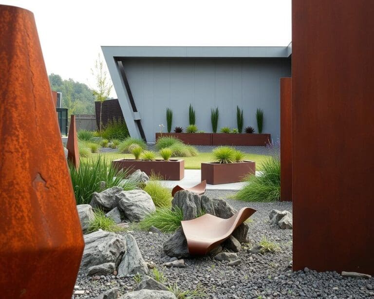 Wat maakt cortenstaal perfect voor moderne tuinelementen?
