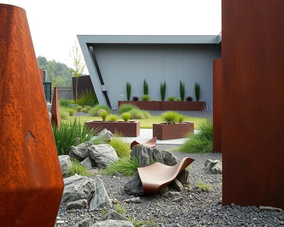 Wat maakt cortenstaal perfect voor moderne tuinelementen?