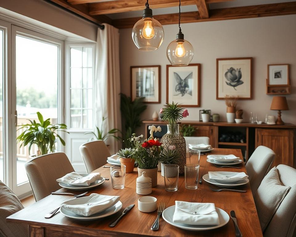Wat maakt een eetkamer gezellig zonder overdaad?