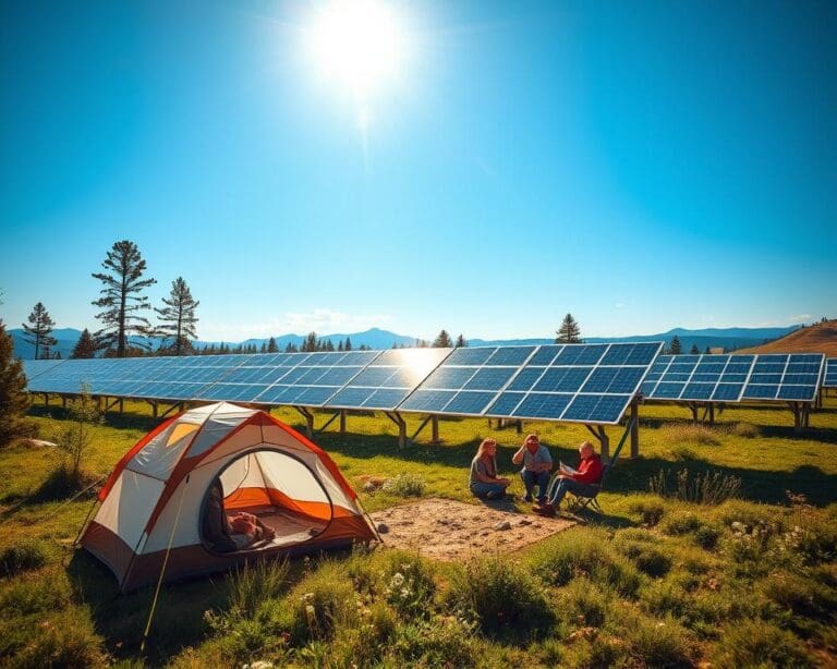 Hoe helpt een solar-power station op kampeertrips?