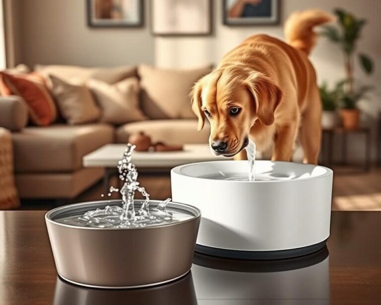 Welke drinkfontein is ideaal voor honden binnenshuis?