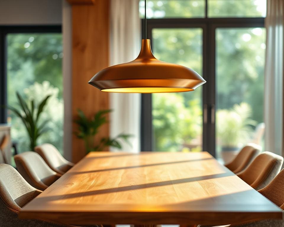 Welke design hanglamp past boven een eettafel?