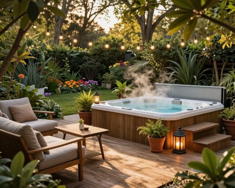 hottub in tuin