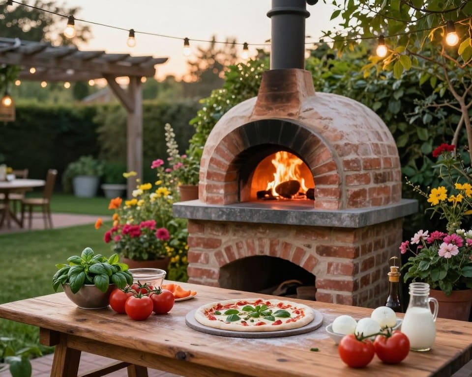 pizzaoven in tuin